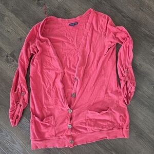 Pink Button-Up Cardigan